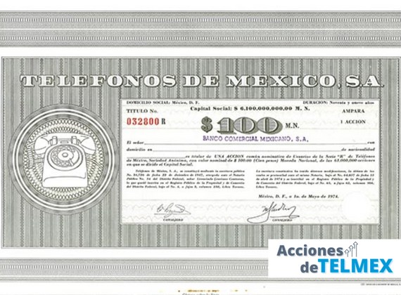 vendo acciones telmex